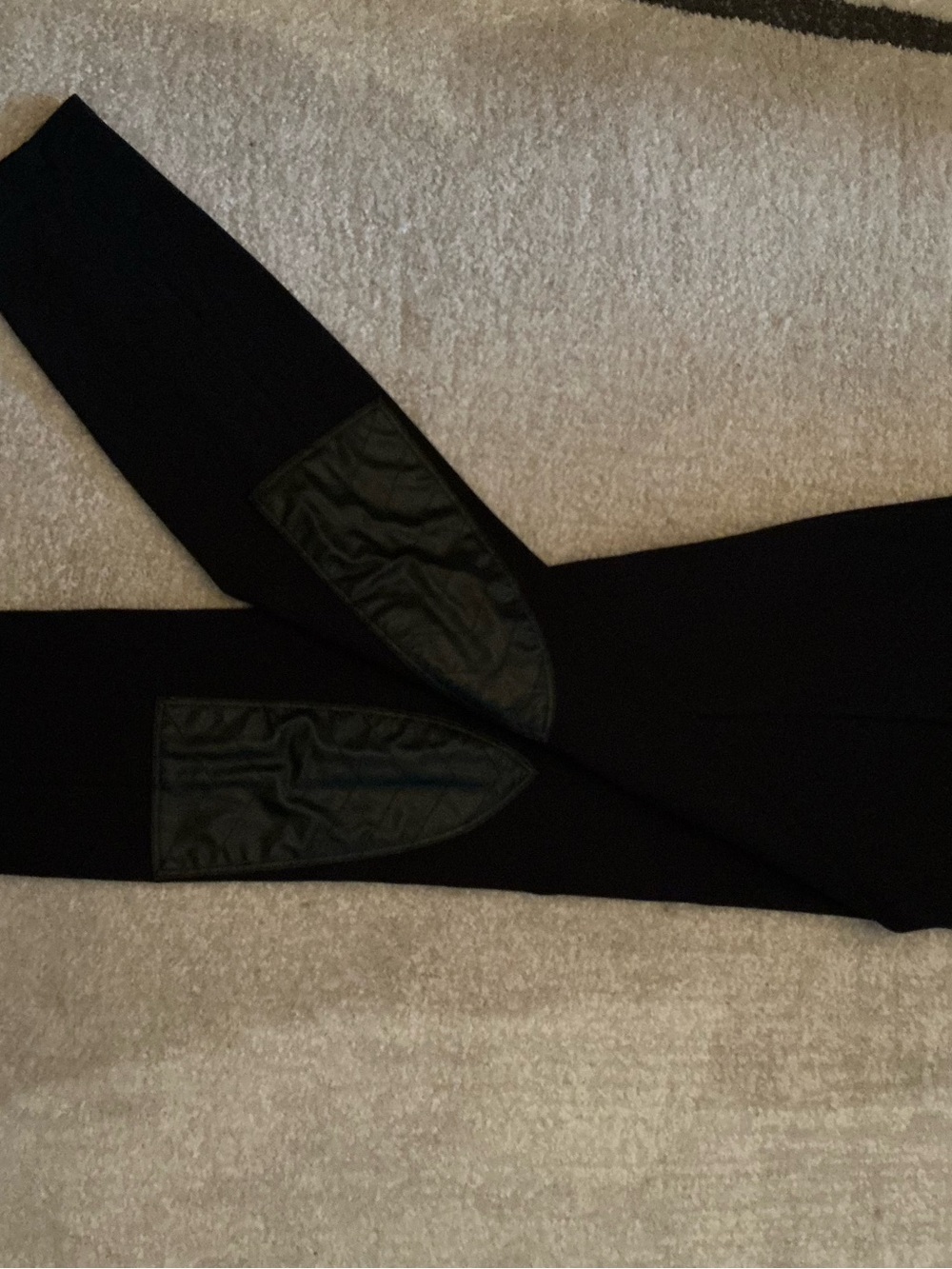 Lauren Ralph Lauren Black Stretch Trousers with inner Knee Patches